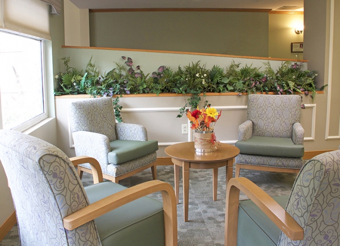 One of many comfortable social areas at Scandinavian Communities